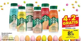 Carrefour Market Koude dranken Starbucks aanbieding