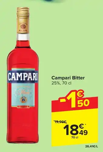 Carrefour Market Campari Bitter 25%, 70 cl aanbieding