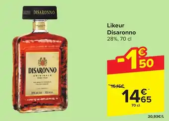 Carrefour Market Likeur Disaronno 28%, 70 cl aanbieding