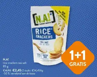 OKay N.A! rice crackers sea salt 85 g aanbieding