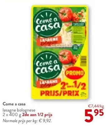 OKay Come a casa lasagne bolognese 2 x 400g aanbieding