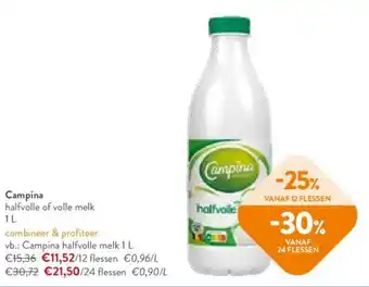 OKay Campina halfvolle Melk 1L aanbieding