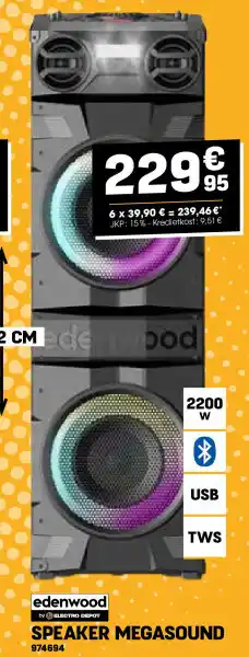 Electro Depot SPEAKER MEGASOUND aanbieding