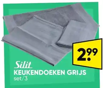 KEUKENDOEKEN GRIJS