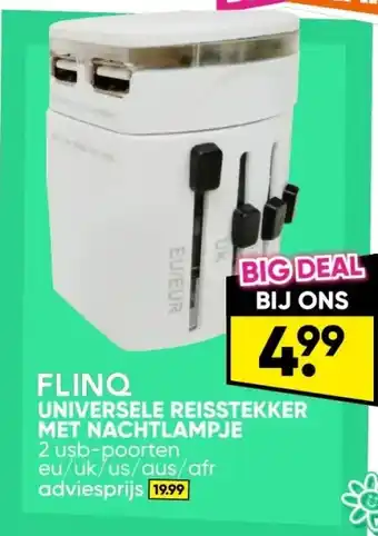 UNIVERSELE REISSTEKKER MET NACHTLAMPJE