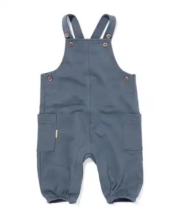 HEMA HEMA Newborn Tuinbroek Sweat Grijs (grijs) aanbieding