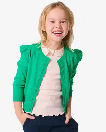 HEMA HEMA Kindervest Met Ruffle Groen (groen) aanbieding