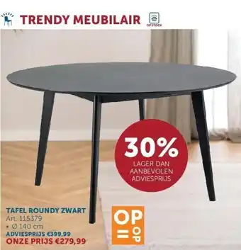 Zelfbouwmarkt TAFEL ROUNDY ZWART aanbieding