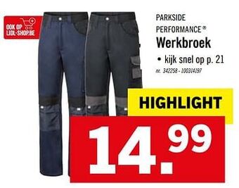 Lidl Werkbroek aanbieding