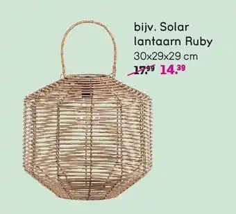 Leen Bakker Solar lantaarn Ruby aanbieding