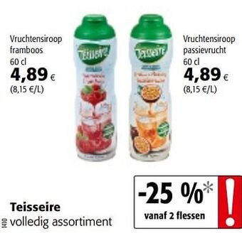 Colruyt Teisseire volledig assortiment aanbieding