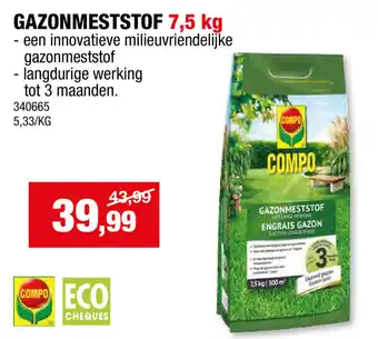 Hubo GAZONMESTSTOF 7,5 kg aanbieding