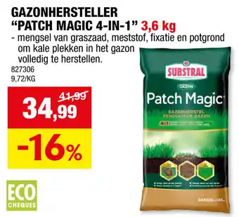 Hubo GAZONHERSTELLER "PATCH MAGIC 4-IN-1" 3,6 kg aanbieding