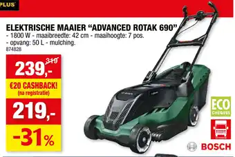 Hubo ELEKTRISCHE MAAIER "ADVANCED ROTAK 690" aanbieding