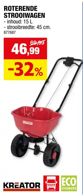 Hubo ROTERENDE STROOIWAGEN aanbieding