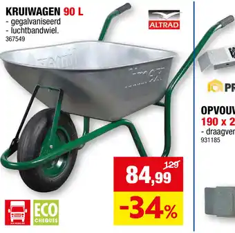 Hubo KRUIWAGEN 90 L aanbieding