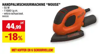 Hubo HANDPALMSCHUURMACHINE "MOUSE" aanbieding