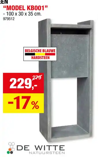 Hubo BRIEVENBUS IN BLAUWE STEEN "MODEL KB001" aanbieding