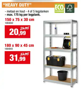 Hubo "HEAVY DUTY" 150 x 75 x 30 cm aanbieding