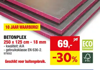 Hubo BETONPLEX 250 x 125 cm 18 mm aanbieding