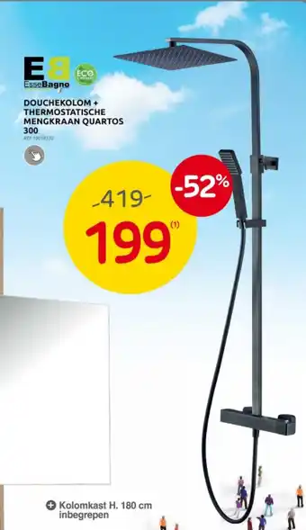 Brico EsseBagno DOUCHEKOLOM + THERMOSTATISCHE MENGKRAAN QUARTOS 300 aanbieding