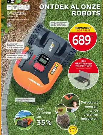 Brico ROBOTMAAIER OP BATTERIJ LANDROID M500+ WIFI aanbieding