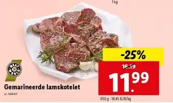 Lidl Gemarineerde lamskotelet aanbieding