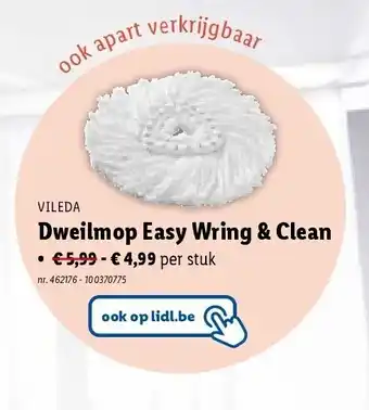 Lidl Dweilmop Easy Wring & Clean aanbieding