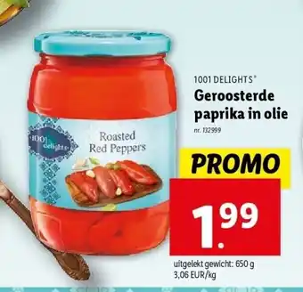 Lidl Geroosterde paprika in olie aanbieding