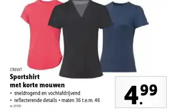 Lidl Sportshirt met korte mouwen aanbieding