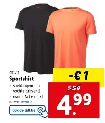 Lidl Sportshirt aanbieding