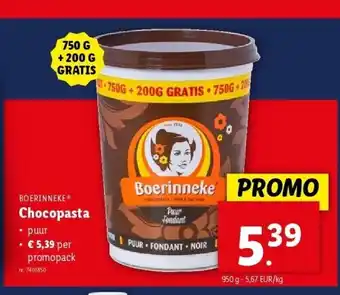 Lidl Chocopasta aanbieding