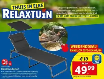 Lidl Aluminium ligstoel aanbieding