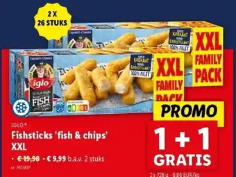 Lidl Fishsticks 'fish & chips' XXL aanbieding