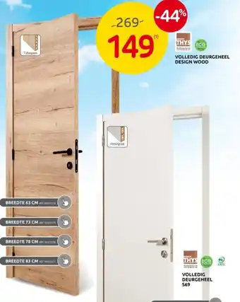 Brico VOLLEDIG DEURGEHEEL DESIGN WOOD aanbieding