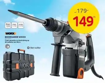 Brico WORX BOORHAMER WX333 aanbieding