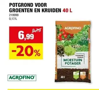 Hubo POTGROND VOOR GROENTEN EN KRUIDEN 40 L aanbieding