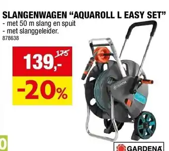 Hubo SLANGENWAGEN “AQUAROLL L EASY SET” aanbieding