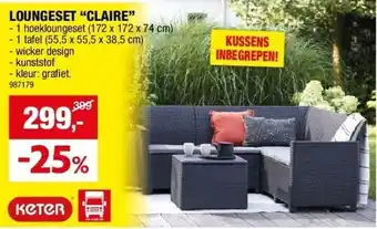 Hubo LOUNGESET “CLAIRE” aanbieding