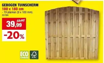 Hubo GEBOGEN TUINSCHERM aanbieding