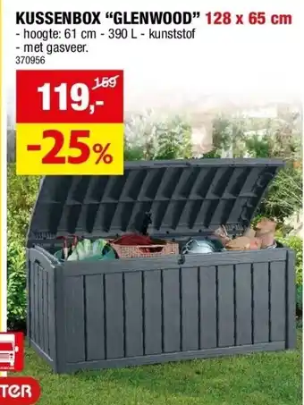 Hubo KUSSENBOX “GLENWOOD” 128 x 65 cm aanbieding