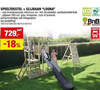 Hubo SPEELTOESTEL + GLIJBAAN “LOUNA” aanbieding