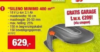 Hubo “SILENO MINIMO 400 m²” aanbieding