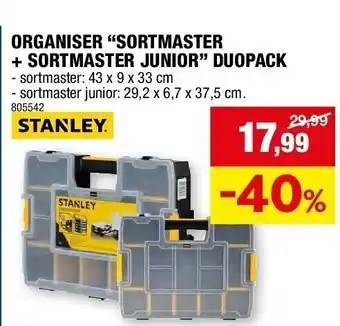 Hubo ORGANISER “SORTMASTER + SORTMASTER JUNIOR” DUOPACK aanbieding