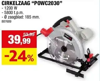 Hubo CIRKELZAAG “POWC2030” aanbieding