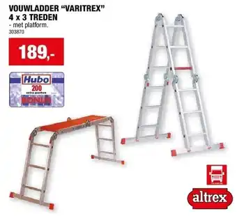 Hubo VOUWLADDER “VARITREX” aanbieding