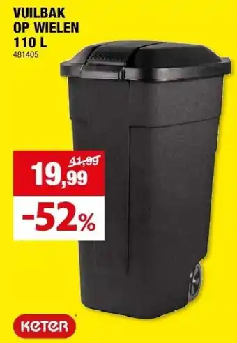 Hubo VUILBAK OP WIELEN 110 L aanbieding