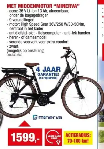 Hubo MET MIDDENMOTOR “MINERVA” aanbieding