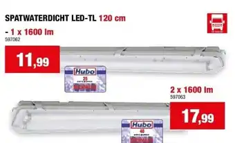 Hubo SPATWATERDICHT LED-TL 120 cm aanbieding