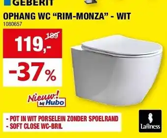 Hubo OPHANG WC “RIM-MONZA” - WIT aanbieding